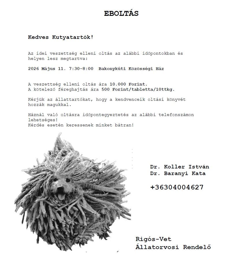 Eboltás Bakonykútiban a Közösségi Háznál