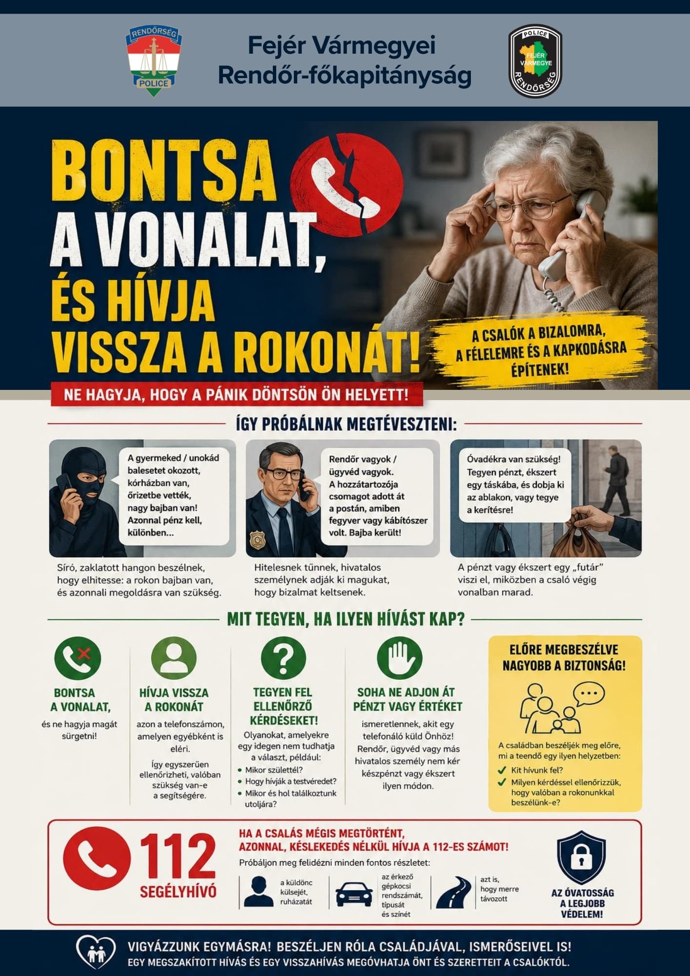 A Fejér Vármegyei Rendőrség felhívása